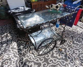 Vintage bar cart.