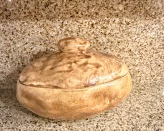 Hand-Painted Ceramic Potato Serving Dish
