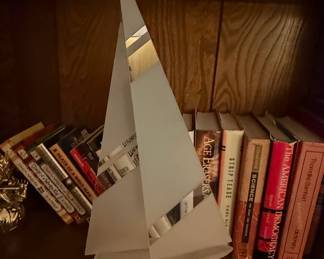 Vintage Frosted Glass Sailboat Sculpture