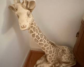 Vintage Marwal Chalkware Giraffe Figurine