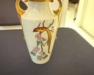 Porcelain Vase with Bird and Floral Motif