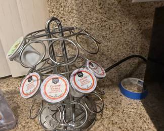 Chrome K-Cup Coffee Pod Holder Carousel