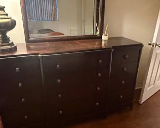 Ashley Furniture Maribel Dark Wood Dresser with Mirror
