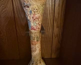 Tilso Japan Ceramic Vase with Figural Relief