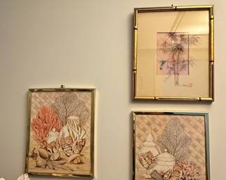 Set of 3 Vintage Frank Massa Seashell Still Life Prints