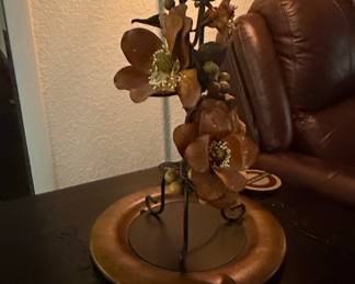 Floral Metal Candle Holder