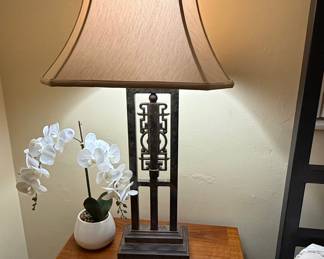 Pair of Rottogoon 27.5" Tall Farmhouse Bronze Table Lamp with USB C