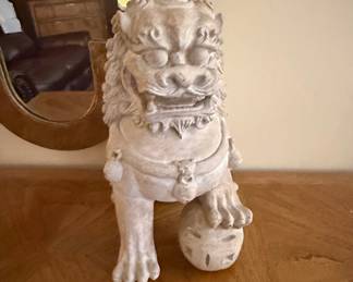 Cast Stone Foo Dog Statue
