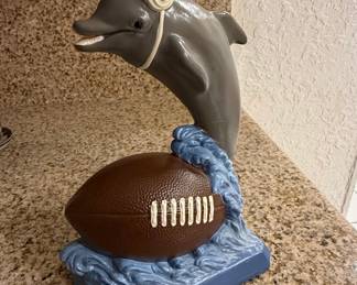Miami Dolphins Dolphin Football Figurine