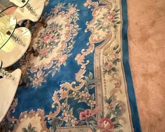 Chinese Aubusson Style Floral Rug