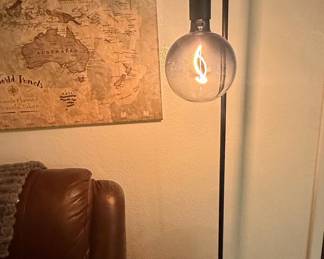 2 ONEWISH Industrial Arc Floor Lamp with Globe Shade
