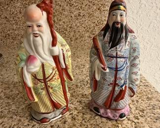 Chinese Fu Lu Shou Porcelain Figurines