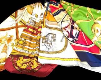 Collection of Hermes Silk Scarves