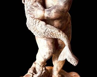 Putti with Fish Fountain Sculpture
