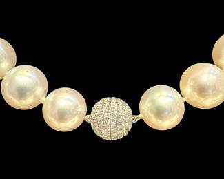 Pavé Diamond Ball Clasp