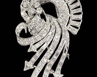 Art Deco Diamond Brooch