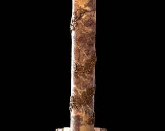 Antique Marble & Gilt Bronze Pedestal