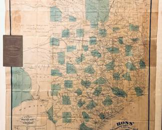 1873 EH Ross map of Texas and the Indian Territories (Oklahoma)