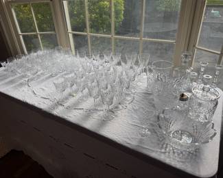 Huge Collection of Waterford Crystal Stemware 