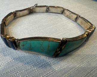 950 Sterling Silver & Turquoise Bracelet