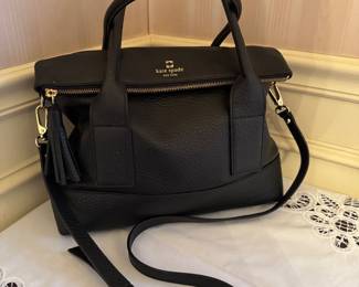 Women's Kate Spade Black Pebbled Leather Handbag (New Out of Box)