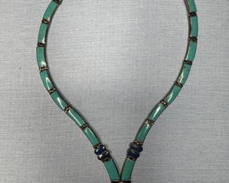 950 Sterling Silver & Turquoise Necklace