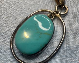 Sterling Silver & Turquoise Pendant 