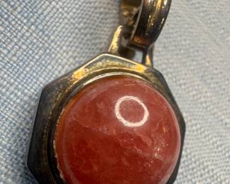 Sterling Silver & Garnet Pendant