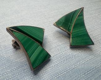 970 Sterling Silver & Turquoise Earrings