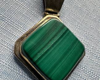 Sterling Silver & Malachite Pendant