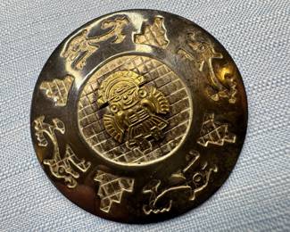 Sterling Silver Aztec Pin