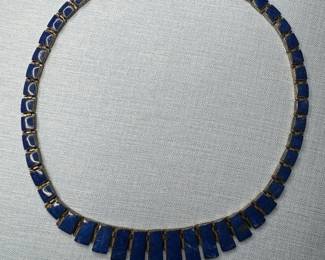 970 Sterling Silver & Lapis Necklace