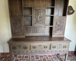 WoodShelvesCredenza