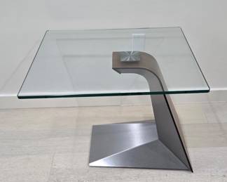 Modern sculptural glass table