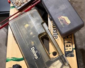 Vintage Daiwa Travel Rod and fly fishing goodies
