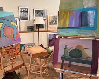 Easels and Art we also have all the supplies