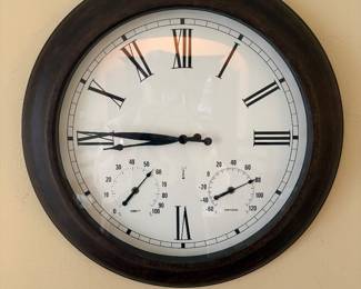 black and white wall clock