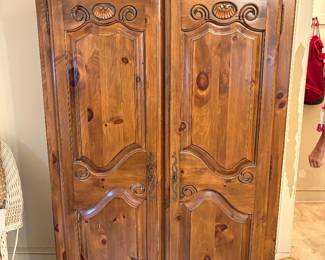 Ethan Allen armoire, solid wood, French Provincial style