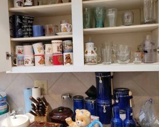 Roseville Cobalt glassware