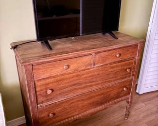 Solid Wood Dresser - turned legs with casters 