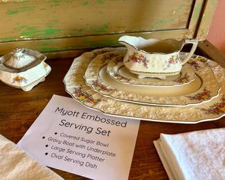 Myott Embossed Serving Set - 5 piece set 