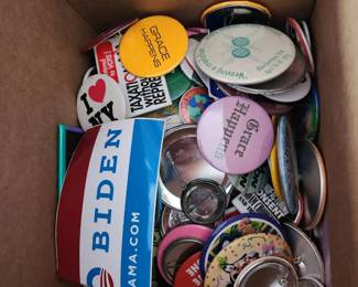 Political and Fun Buttons - Vintage. 