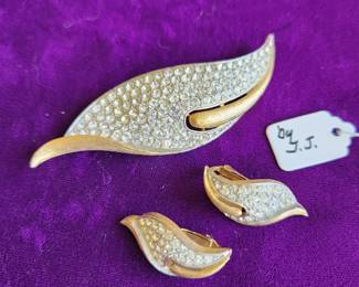 J.J. Vintage Brooch and Earrings 