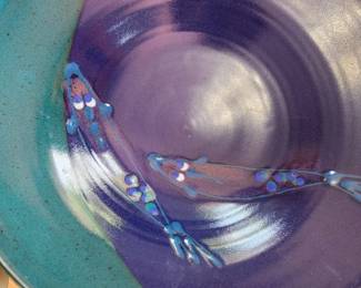 Pottery Bowl w/Fish. Lots of Handmade Pottery Dishes and Bowls! 