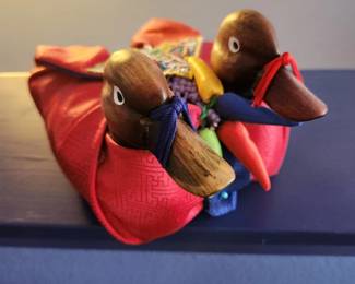 Korean Wedding Ducks 'Anori' - Symbolizing Marital Harmony, Fidelity and Devotion. 