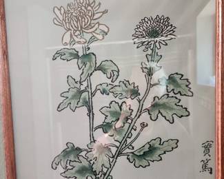 Painting on Silk - Asian. 