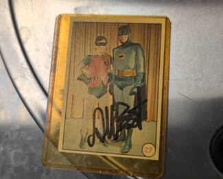 Adam West Autographed card large batman collection