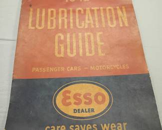1942 Esso lubrication guide advertising