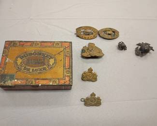 vintage military badges, canadian and other