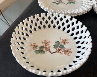 Reticulated Milk glass